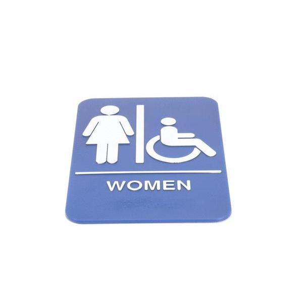 Update Intl Braille Plastic Sign 6X9 Women S69B-1BL